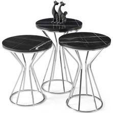 Levent Mobilya ve Aksesuar Vazo Zigon Sehpa, Krom Sonata