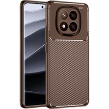 Epilons Mey Ithalat® Redmi Note 14 Pro Plus Kılıf Auto Focus Karbon Kapak - Kahverengi