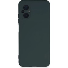  Xiaomi Poco M5 Kılıf Nano Içi Kadife Silikon - Koyu Yeşil