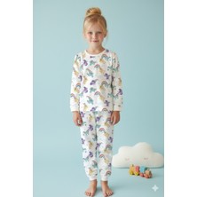 Alyakids Kız Çocuk %100 Pamuklu Unicorn Desen Pijama Takımı