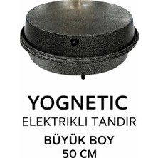 Yognetic Elektrikli Tandır | Ekmek Yapma Makinesi | Statik Boyalı Çok Amaçlı Pişirici - 50 CM |GRİ