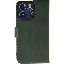  iPhone 13 Pro Max Kılıf Trend S Plus Kapaklı Kılıf - Yeşil