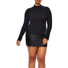 F21 Plus Size Dika Yaka Bluz