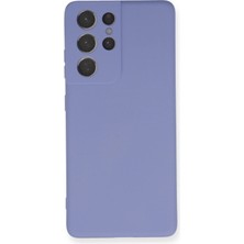  Samsung Galaxy S21 Ultra Kılıf Nano Içi Kadife Silikon - Lila
