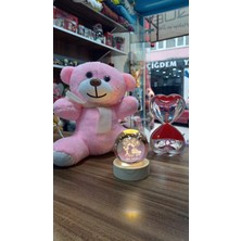 BLC Boutique Sevgililer Günü Hediyesi Romantik Hediye Seti Işıklı 3D Cam Küre Ayıcık