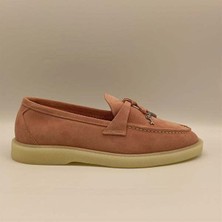 Ametist Etna Pudra Süet Kadın Loafer Ayakkabı