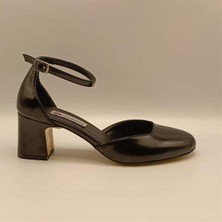 Ametist Matilda Siyah Kalın Topuklu Ayakkabı