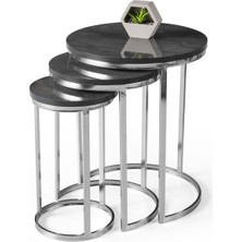 Levent Mobilya ve Aksesuar Nil Zigon Sehpa, Krom Irony