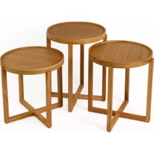 Levent Mobilya ve Aksesuar Fiorantino 3’lü Zigon Sehpa Tablalı