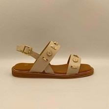 Ametist Celena Bej Düz Kadın Sandalet