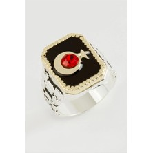 Esranın Dünyası Ay Yıldız Metal Erkek Yüzük RSBİJ34-ESRDNS