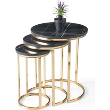 Levent Mobilya ve Aksesuar Nil Zigon Sehpa, Gold Sonata