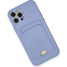  iPhone 12 Pro Max Kılıf Kelvin Kartvizitli Silikon - Lila