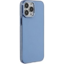  iPhone 14 Pro Kılıf Anka Pc Sert Metal Kapak - Mavi