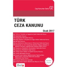 Beta Yayınevi Türk Ceza Kanunu - Celal Ülgen 2016 Yayın Tarihli Cep Kanunları Serisi Kitabı