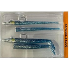 Savage Gear Sandeel And Slug 10CM 10G Silikon Yem Seti Blue Silver