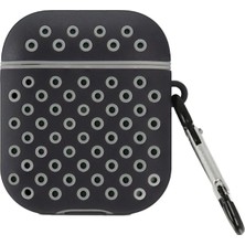  Airpods 2 (2.nesil) Spor Delikli Kılıf - Siyah-Gri