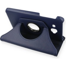  Samsung Galaxy T280 Tab A 7 Kılıf 360 Tablet Deri Kılıf - Lacivert