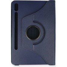  Samsung Galaxy T860 Tab S6 10.5 Kılıf 360 Tablet Deri Kılıf - Lacivert
