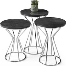 Levent Mobilya ve Aksesuar Vazo Zigon Sehpa, Krom Irony