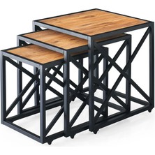 Levent Mobilya ve Aksesuar Kumru Zigon Sehpa, Atlantik Çam