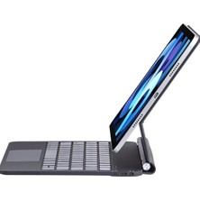  iPad Pro 13 (2024) Kılıf X9P Magic Manyetik Klavyeli Tablet Kılıfı - Siyah