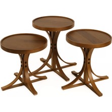 Levent Mobilya ve Aksesuar Lazio 3’lü Zigon Sehpa Tablalı