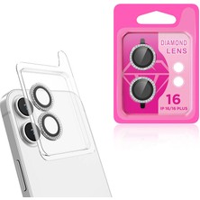 Apple iPhone 16 Nrtk Cl-06 Kamera Lens Koruyucu-Gümüş