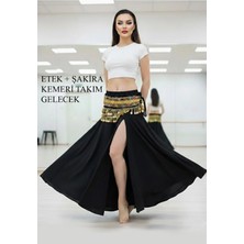 Kaftan Collection Oryantal Dansöz Eteği ve Kadife Şakira Kemeri