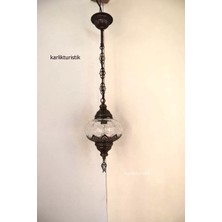 Karlık Turistik Tekli Şefaf Çatlak Lazerli Avize 16CM Caplı