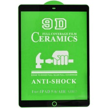 iPad 9.7 2018 (6.nesil) Uyumlu Nrtk Tablet Seramik Ekran Koruyucu-Siyah