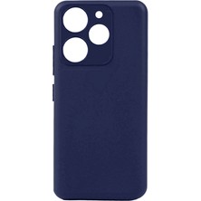 Tecno Spark 10 Pro Kılıf Nrtk Biye Silikon-Lacivert