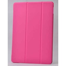 Galaxy Tab 4 10.1 T530  Uyumlu Nrtk Smart Cover Standlı 1-1 Kılıf-Pembe Koyu