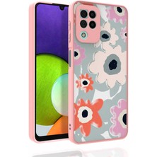 Galaxy M32 Kılıf Desenli Kamera Korumalı Parlak Nrtk Nora Kapak-No5
