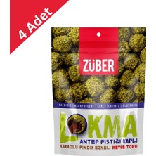 Züber Lokma Antep Fıstığı Kaplı Kakaolu Meyve Topu 96 G x 4 Adet
