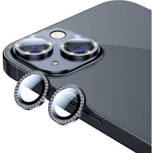 iPhone 13 Mini Uyumlu Nrtk Cl-06 Kamera Lens Koruyucu-Siyah
