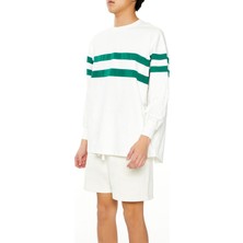 F21 Active Çizgili Sweatshirt