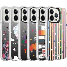 Apple iPhone 13 Pro Max Kılıf Desenli Nrtk Silver Sert Kapak-Balon