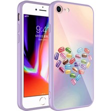 iPhone 8 Kılıf Kamera Korumalı Desenli Sert Silikon Nrtk Epoksi Kapak-No1
