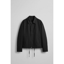 Abluka Online Erkek Kore Oversize Casual Bomber Ceket Siyah