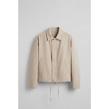 Abluka Online Erkek Kore Oversize Casual Bomber Ceket Bej