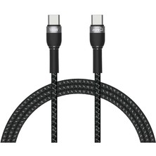 Siyah Shira Serisi Type-C To Type-C Pd Kablo 1 Metre