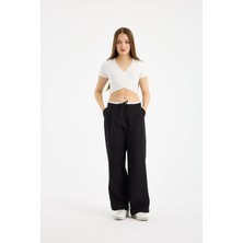 Win Moda Wide Leg Kadın Pantolon – Yüksek Bel Çift Bel Bantlı Rahat Kesim Baggy Kumaş | S-2xl