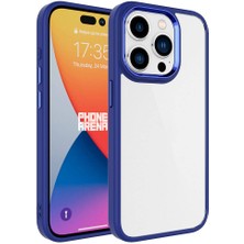 Apple iPhone 15 Pro Max Kılıf Nrtk Krom Kapak-Lacivert