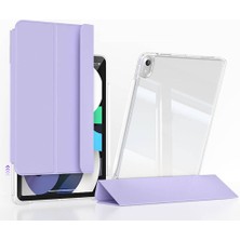 ​apple iPad Air 13 2024 Kılıf Magnetik Ayrılabilen Airbagli Uyumlu Nrtk Sliding Tablet Kılıfı-Lavender