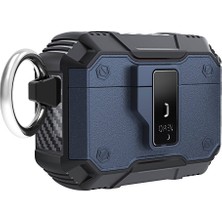 Airpods Pro 2 Uyumlu Nrtk Airbag 35 Darbelere Karşı Dayanıklı Düğmeli Kılıf-Mavi