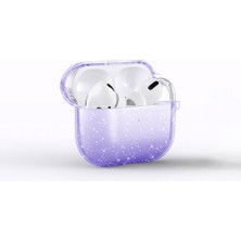 Airpods 3. Nesil Uyumlu Nrtk Allstar Airbag 32 Parlayan Simli Saydam Renkli Kılıf-Mor