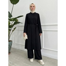 Foremia Hakim Yaka Uzun Pantolonlu Takım-Siyah -