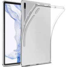 Galaxy Tab S8 Kılıf  Uyumlu Nrtk Tablet Süper Silikon Kapak-Renksiz