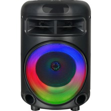 Nrtk GD-692 Fm Radyolu Mikrofonlu Rgb Tws 6.5 Inç Stereo Bass Kablosuz Karaoke Hoparlör